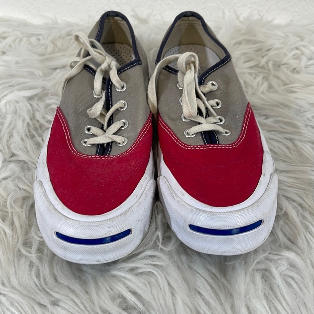 Converse Jack Purcell Signature Series CVO Ox Two-Tone RED/GRAY Canvas Unisex